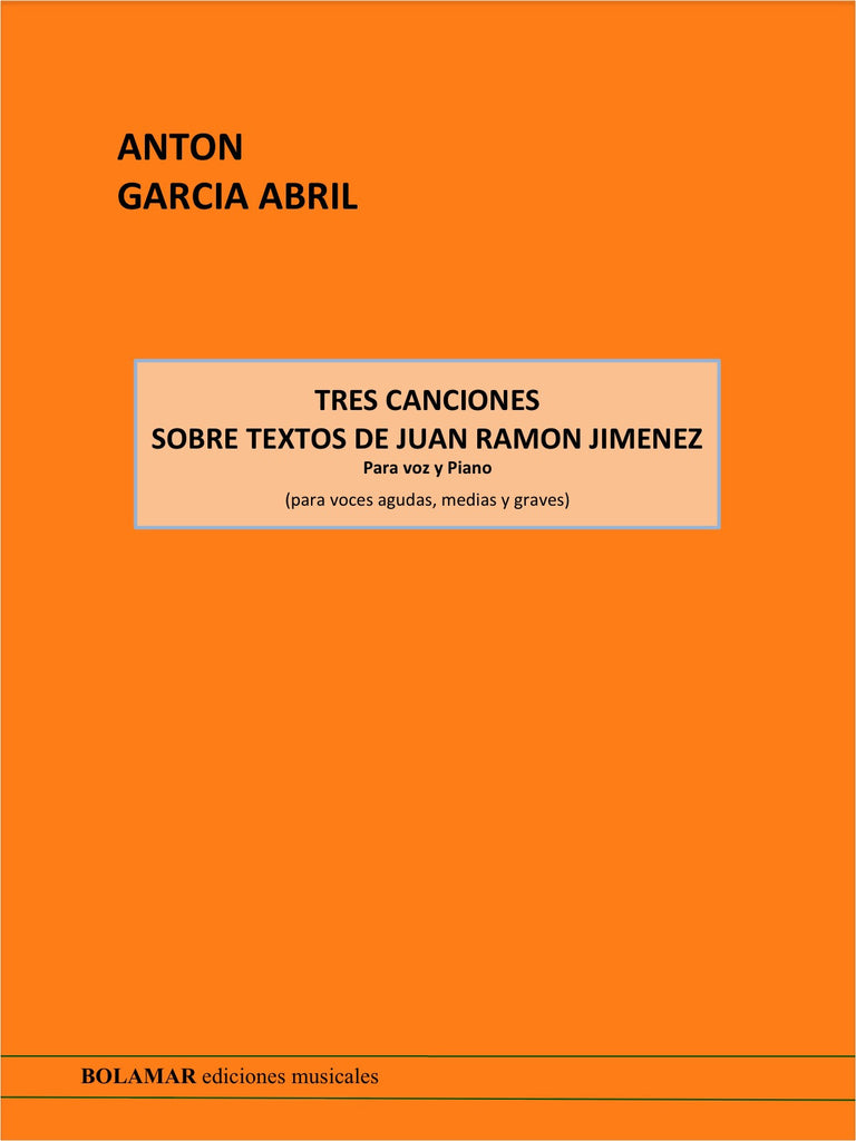 Tres Canciones sobre Textos de Juan Ramón Jiménez DE